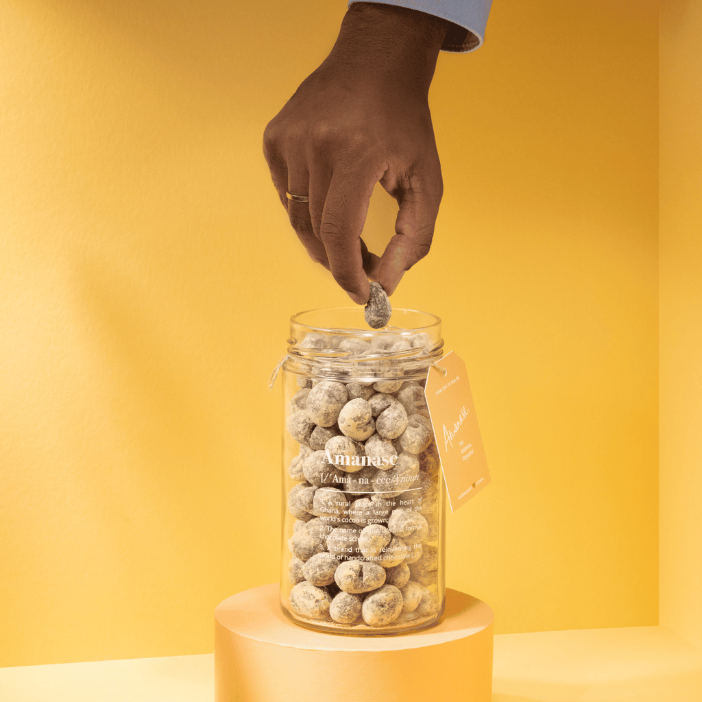 Faire Cashews mit Schokolade, handgemacht in Ghana – Vegan und Bio